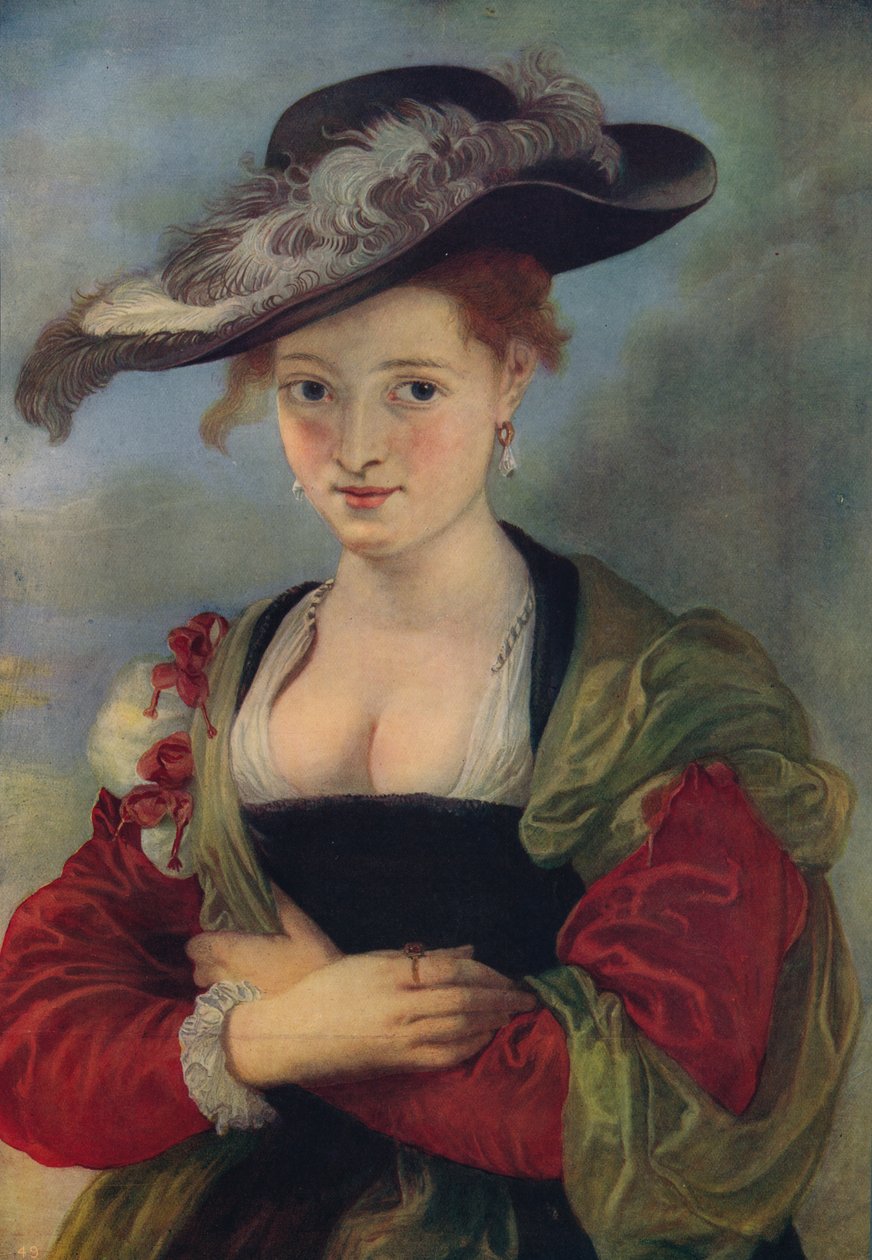 Słomkowy Kapelusz, c1622-1625, c1915 autorstwa Peter Paul Rubens