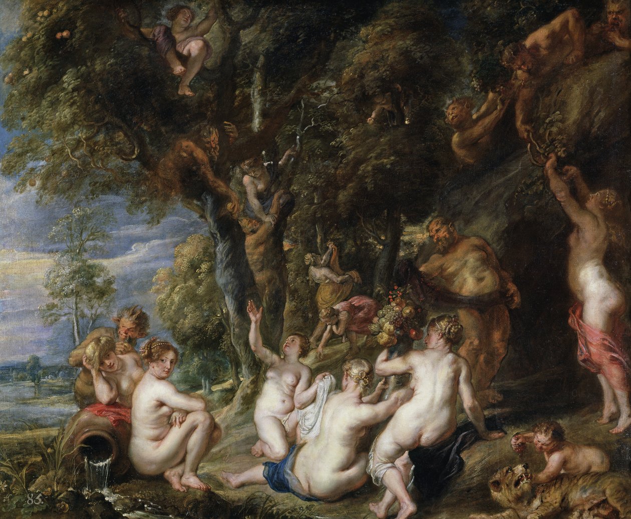 Nimfy i satyry, ok. 1615 autorstwa Peter Paul Rubens