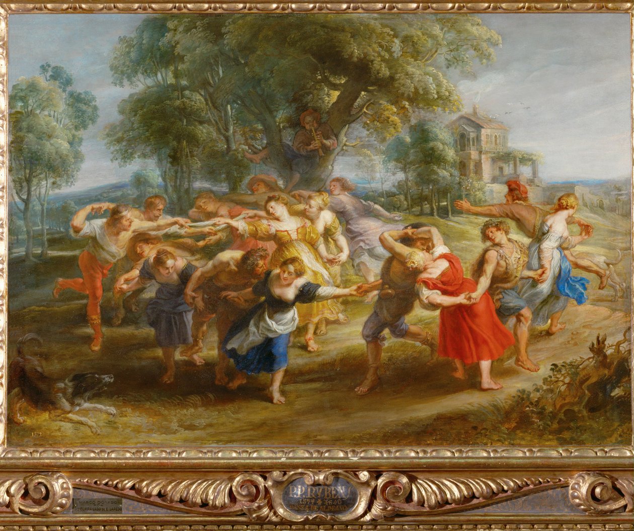 Taniec chłopski, ok. 1630 (obraz na drewnie) autorstwa Peter Paul Rubens