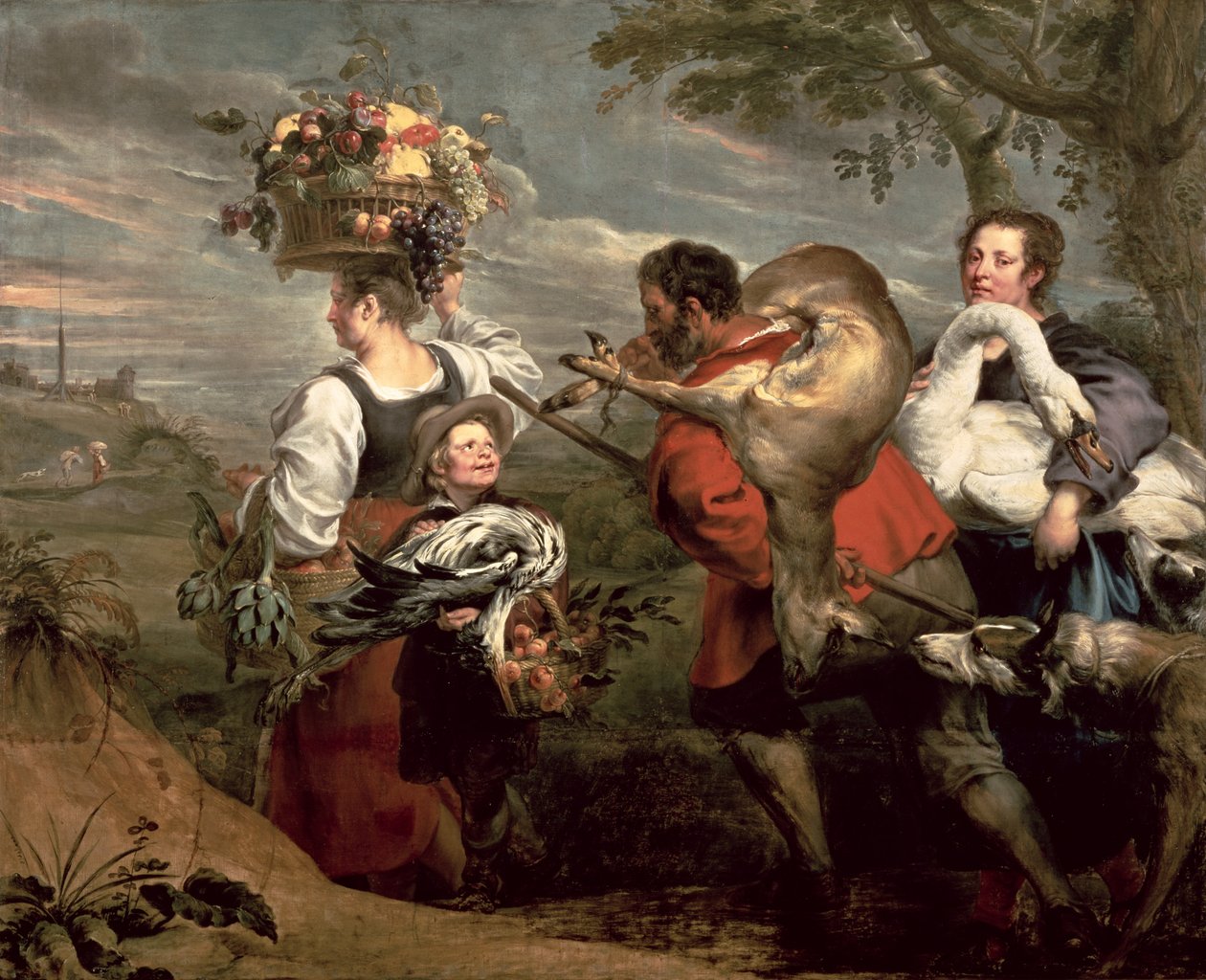 Chłopi idący na targ autorstwa Peter Paul Rubens