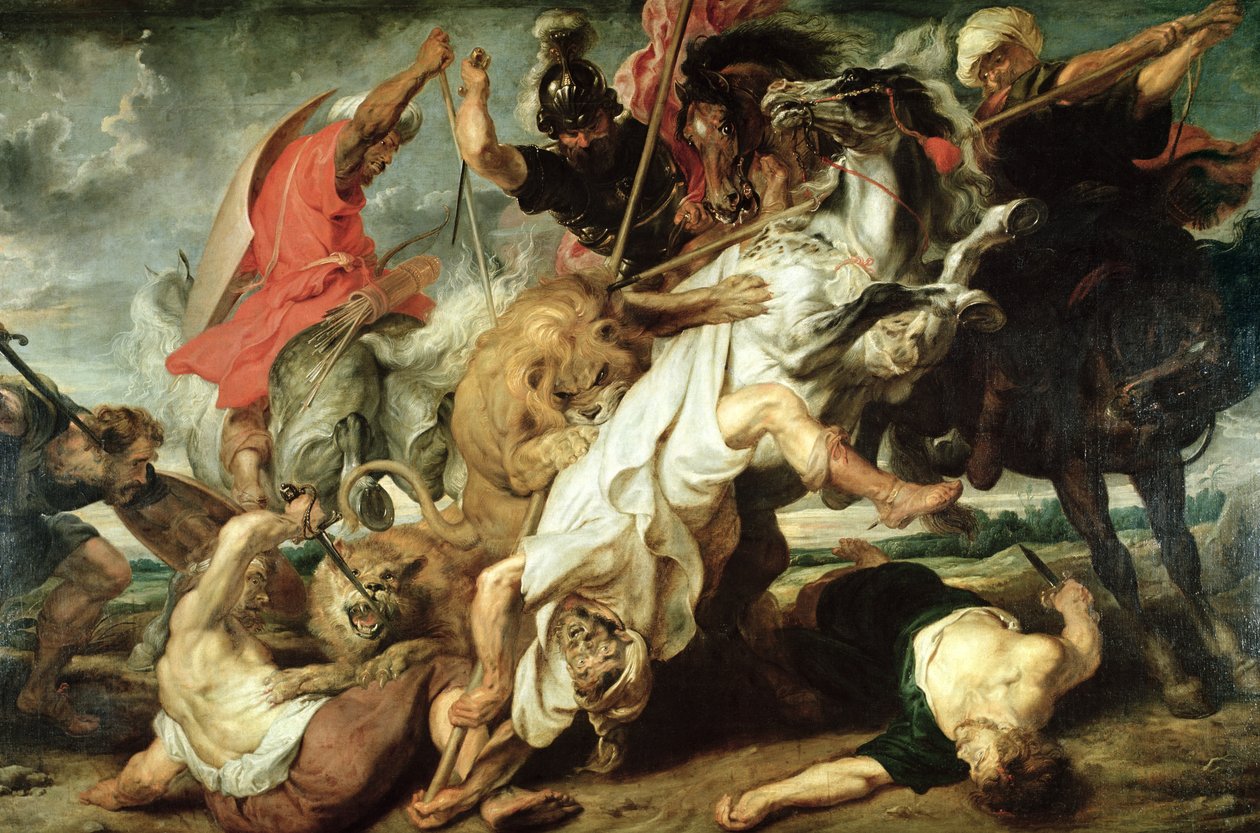 Polowanie na lwa autorstwa Peter Paul Rubens