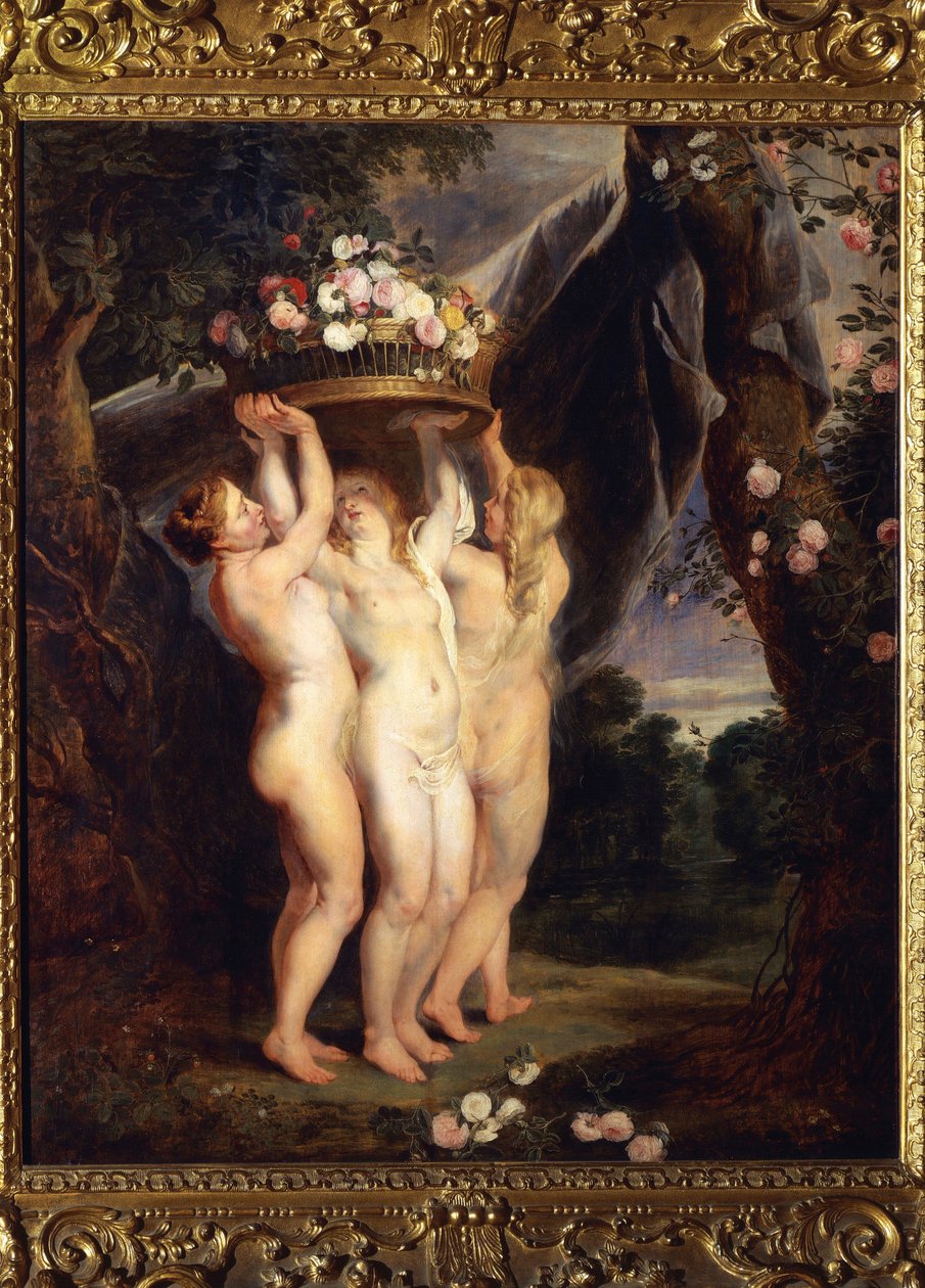 Trzy łaski (olej na płótnie) autorstwa Peter Paul Rubens