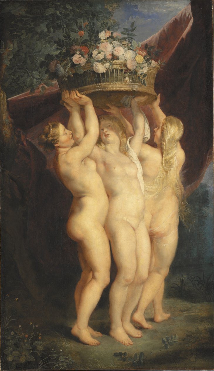 Trzy Gracje, 1620-1625 autorstwa Peter Paul studio of Rubens
