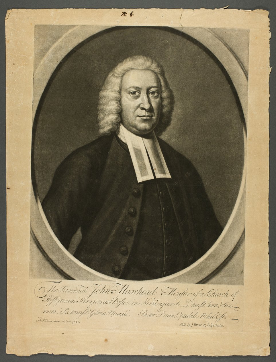 Wielebny John Moorhead autorstwa Peter Pelham