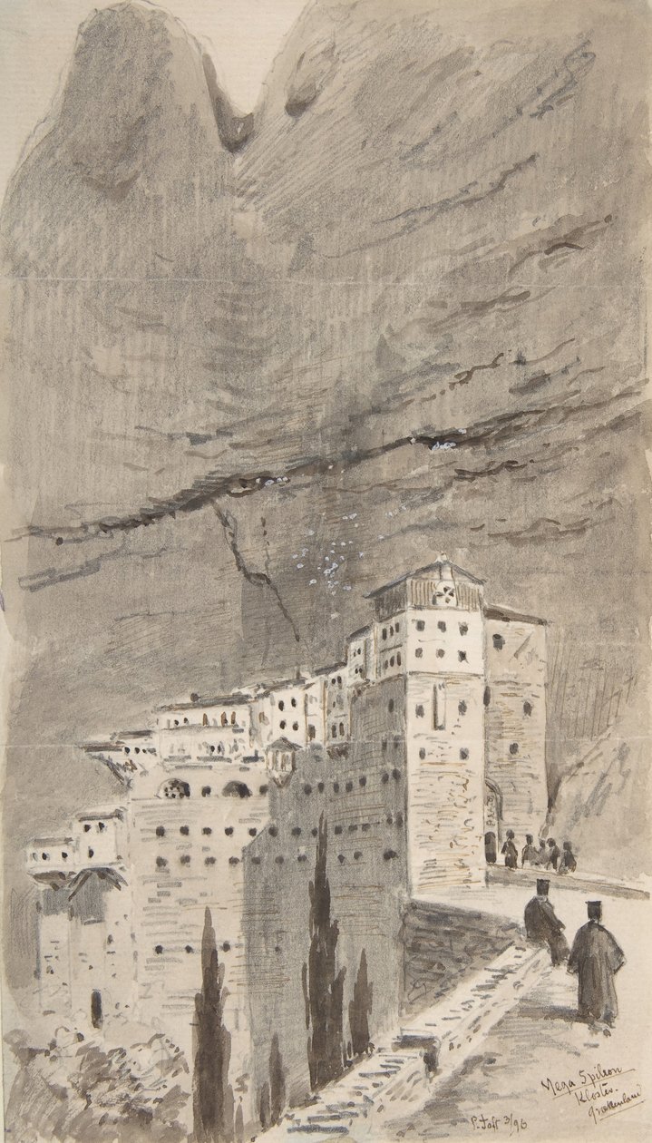 Klasztor Mega Spileon, Grecja, 1896 r. autorstwa Peter Toft