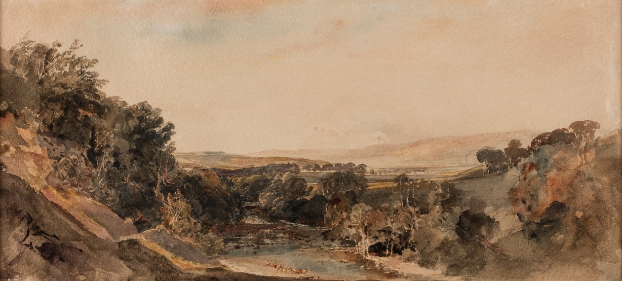 Cannock Chase, ok. 1840 (akwarela na papierze) autorstwa Peter de Wint