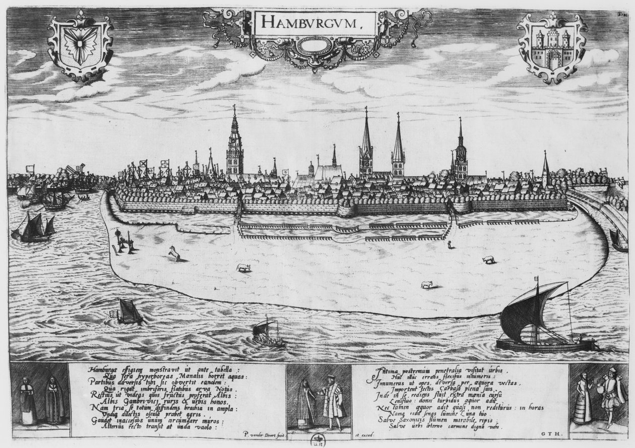 Widok na Hamburg autorstwa Peter van der Doort