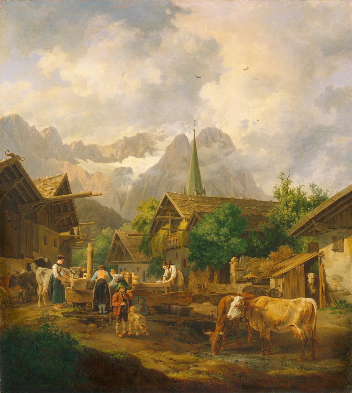 Poranek w Partenkirchen, 1819 autorstwa Peter von Hess