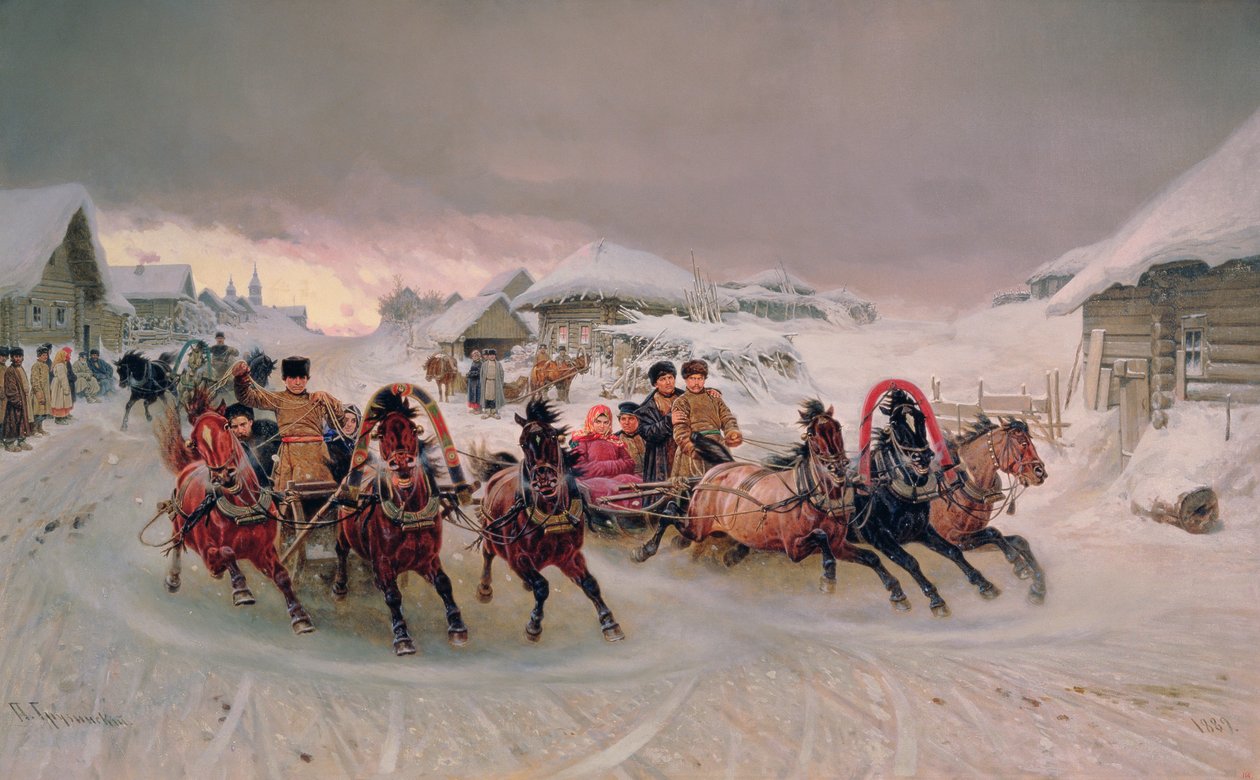 Zapusty, 1889 autorstwa Petr Nicolaevich Gruzinsky