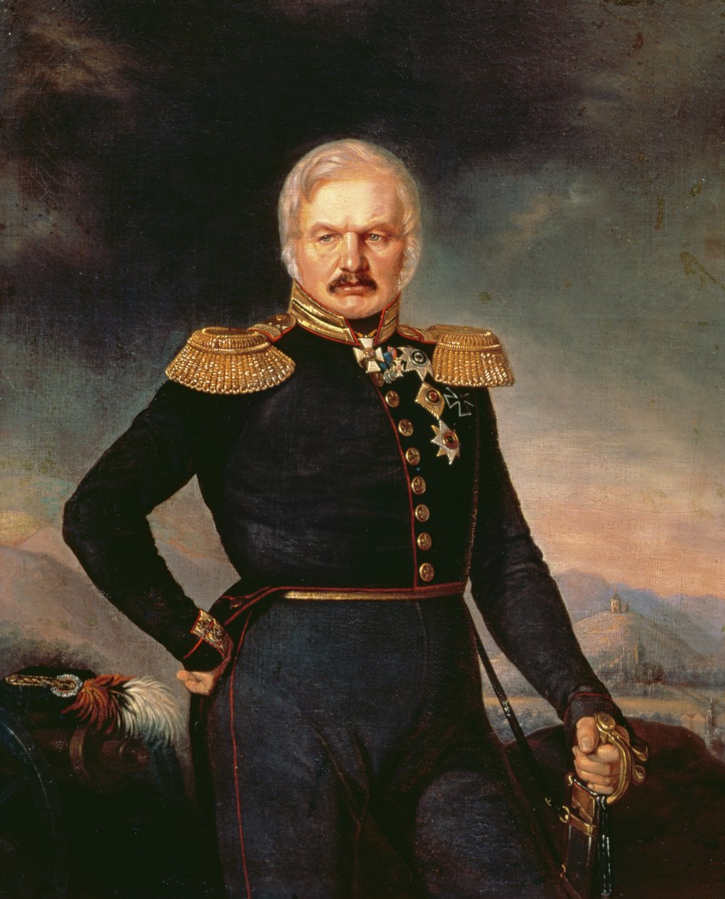 د جنرال الکسي ارمولوف انځور (۱۸۱۶-۲۷)، د ۱۸۴۳ کال پولي autorstwa Petr Zakharovich Zakharov Chechenets