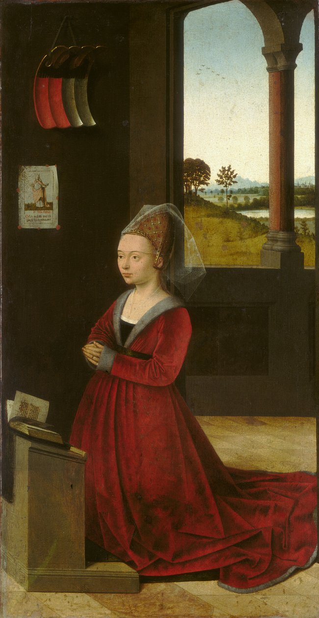 Portret kobiety-dawczyni, ok.1455 autorstwa Petrus Christus