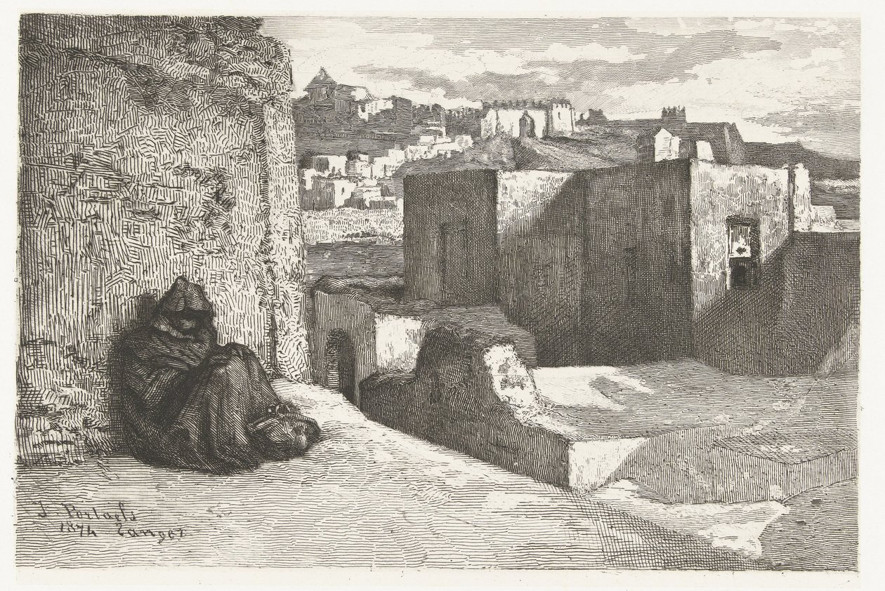 Widok na Tanger autorstwa Petrus Johannes Arendzen (attributed to)