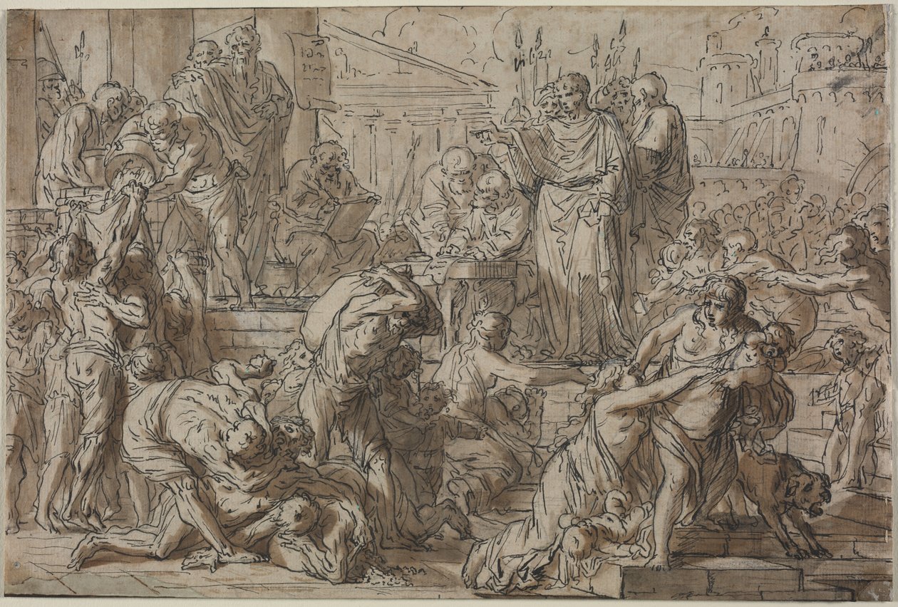 Temat rzymski, XVIII wiek. autorstwa Philibert Benoît Delarue