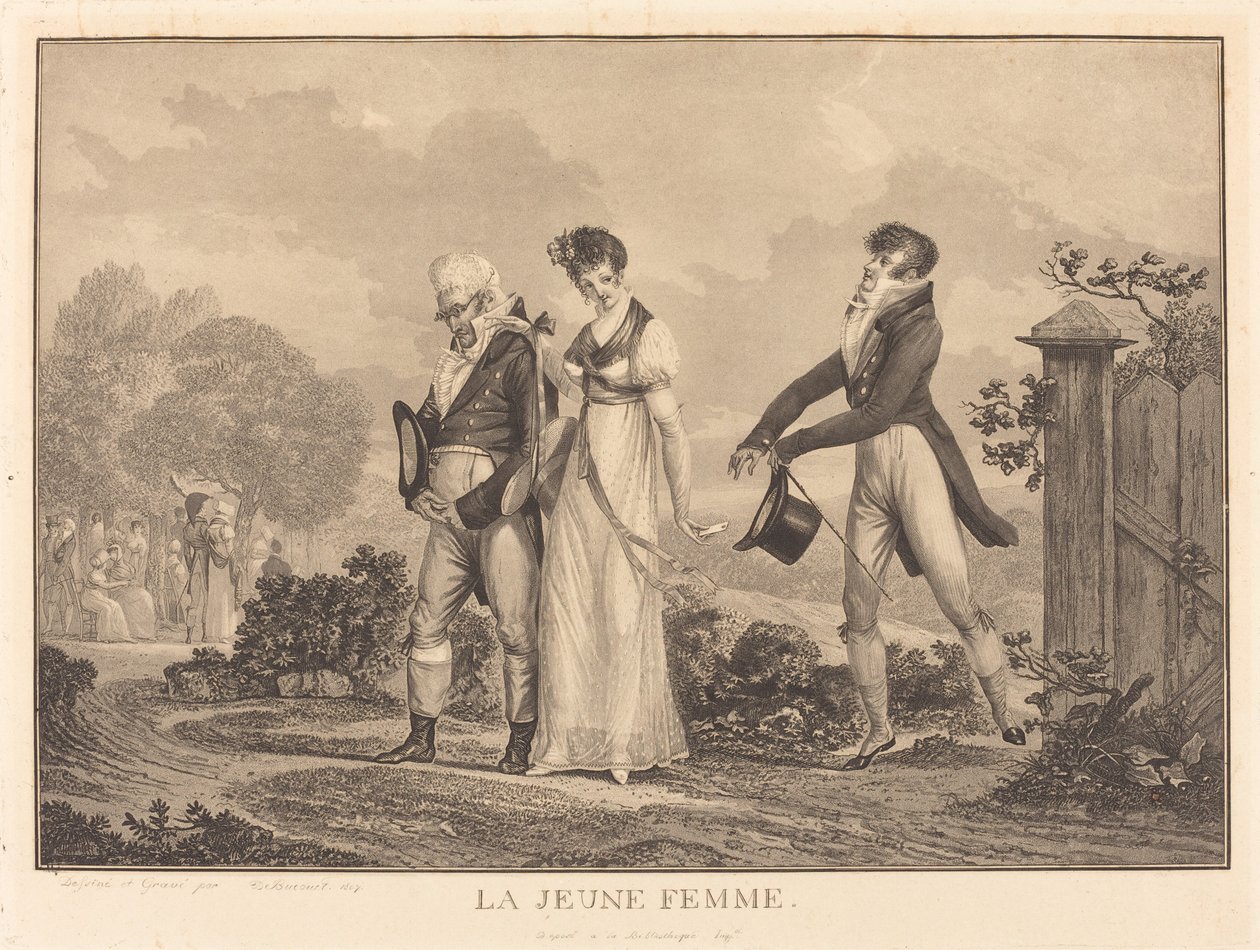 Młoda dama autorstwa Philibert Louis Debucourt