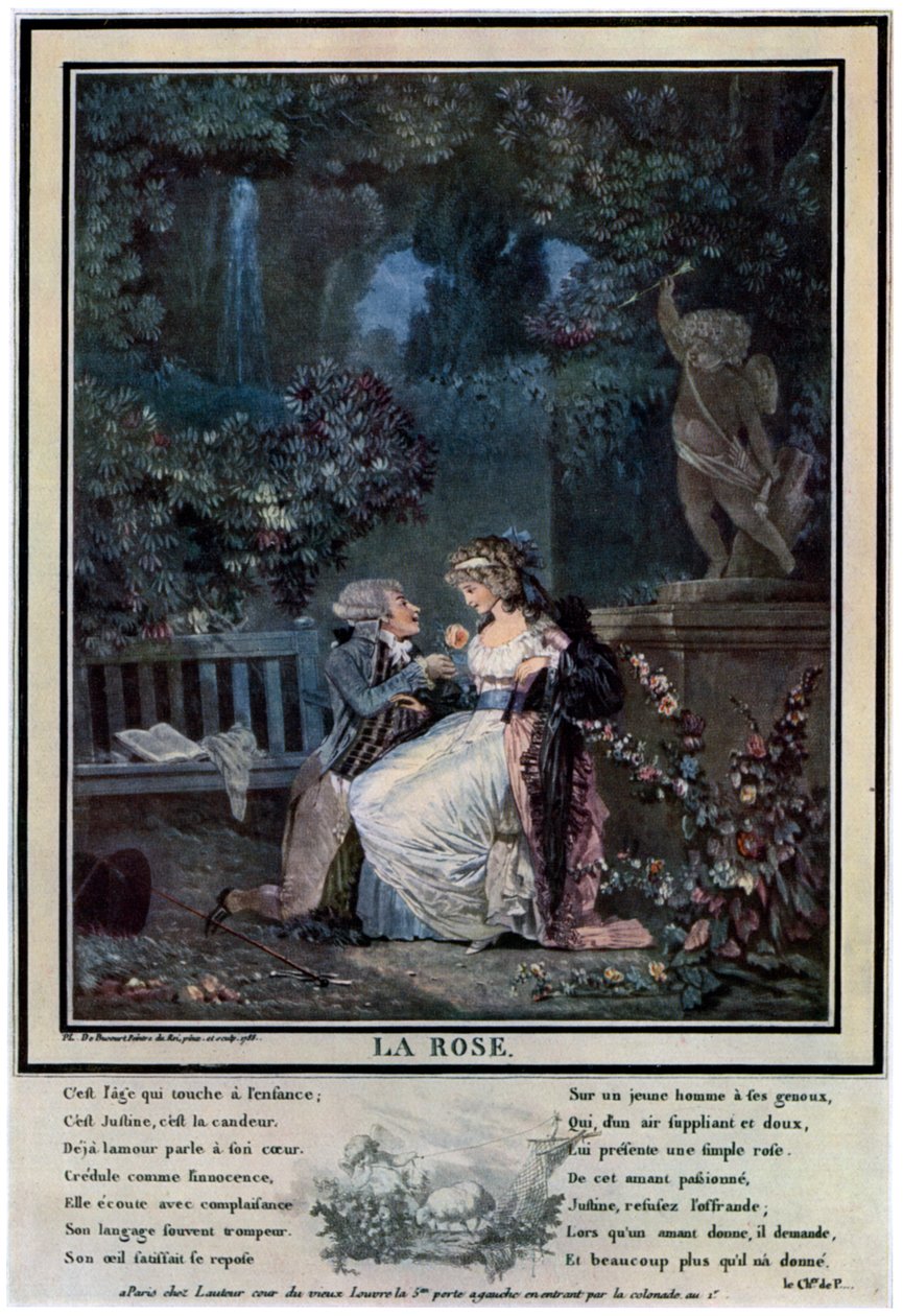 Róża, 1788-1931. autorstwa Philibert Louis Debucourt