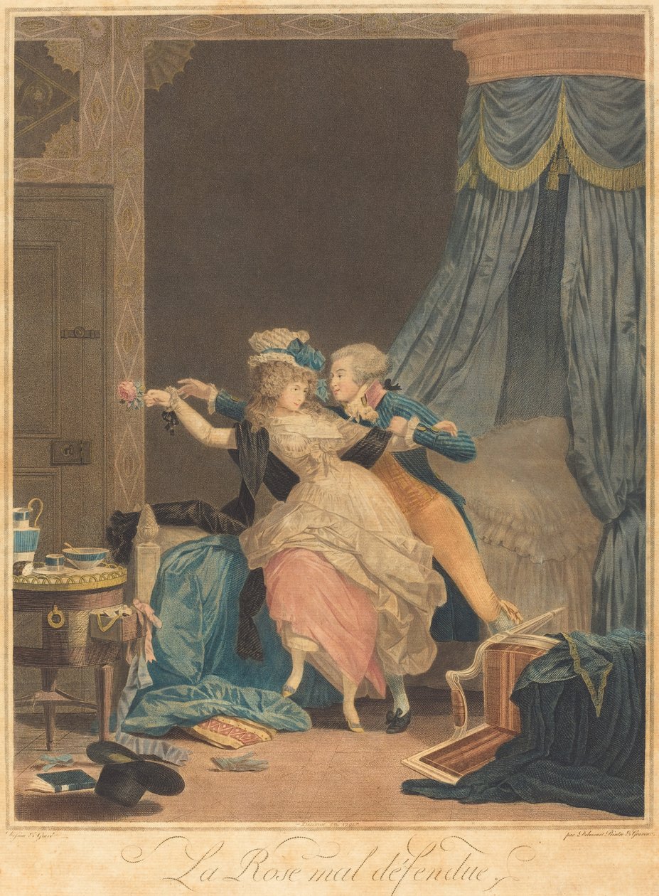 Źle broniona Rose autorstwa Philibert Louis Debucourt