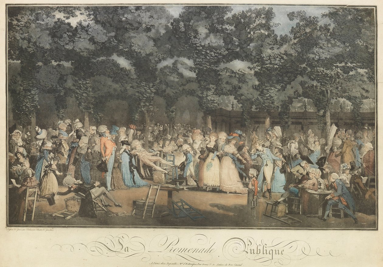 Publiczny deptak, 1792. autorstwa Philibert Louis Debucourt