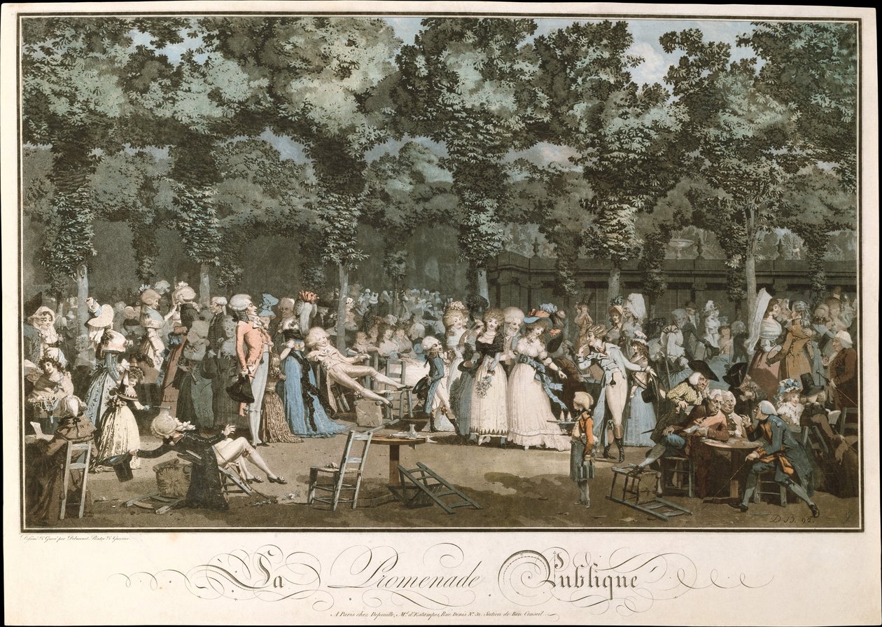 Promenada Publiczna, 1792 autorstwa Philibert Louis Debucourt