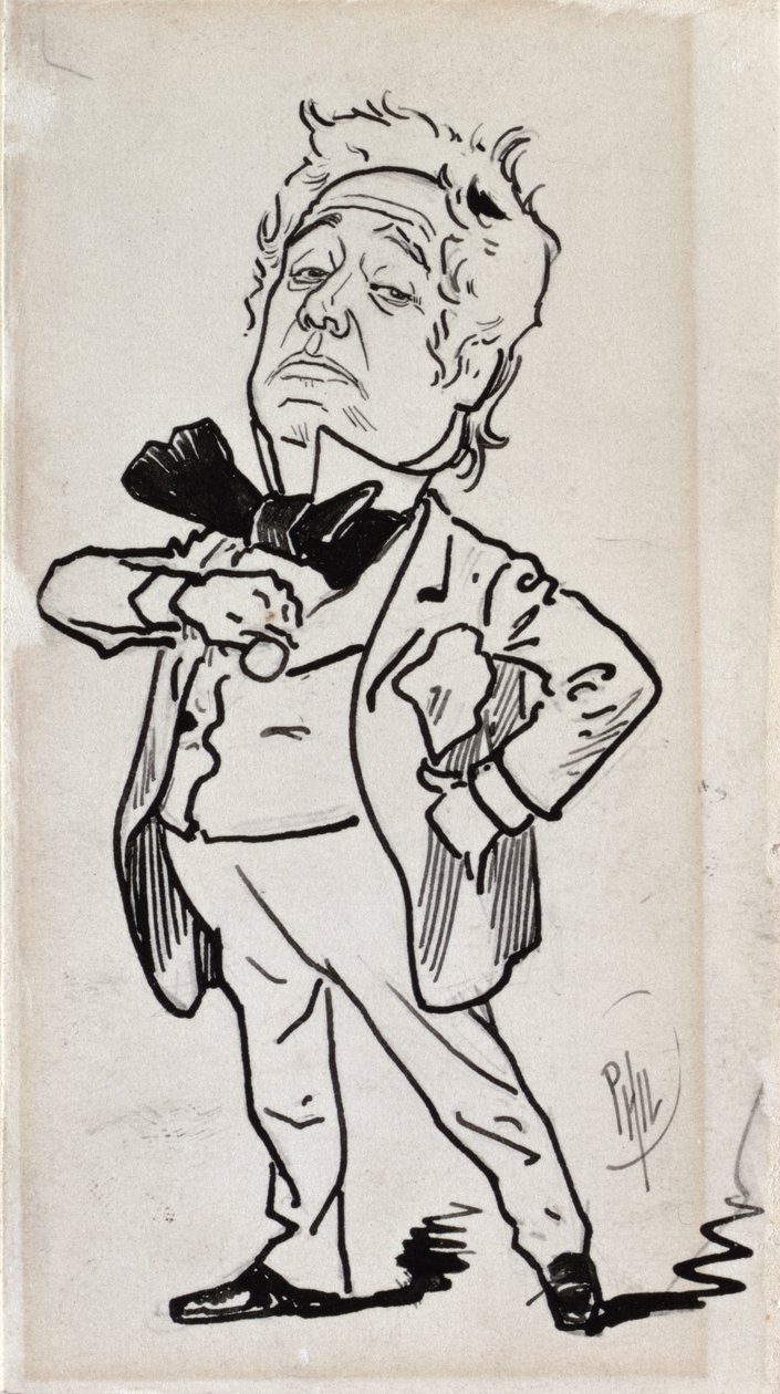 Johnny Toole (1830-1906) (długopis ze śladami ołówka na kartonie) autorstwa Philip William May
