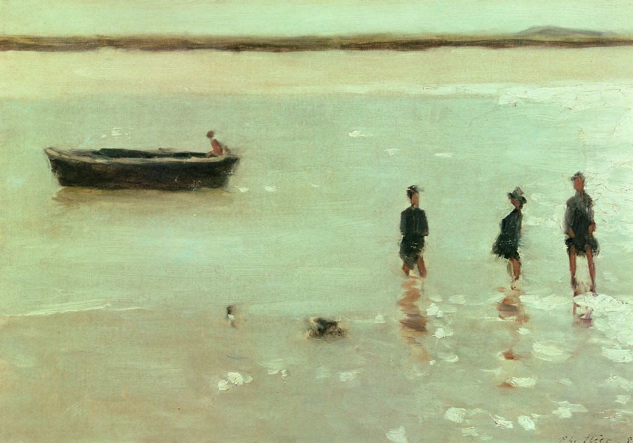 Plaża w Etaples, 1887 (oc) autorstwa Philip Wilson Steer