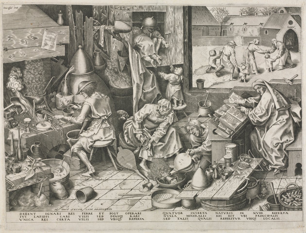 Alchemik. autorstwa Philip Galle