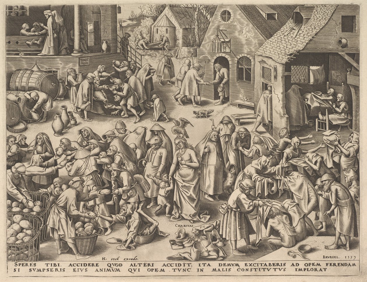 Charity Charitas z Cnót, 1559. autorstwa Philip Galle