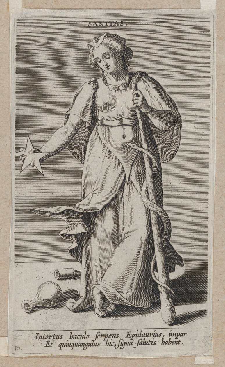 Sanitas, z Prosopographia, ca. 1585-90., ca. 1585-90. autorstwa Philip Galle