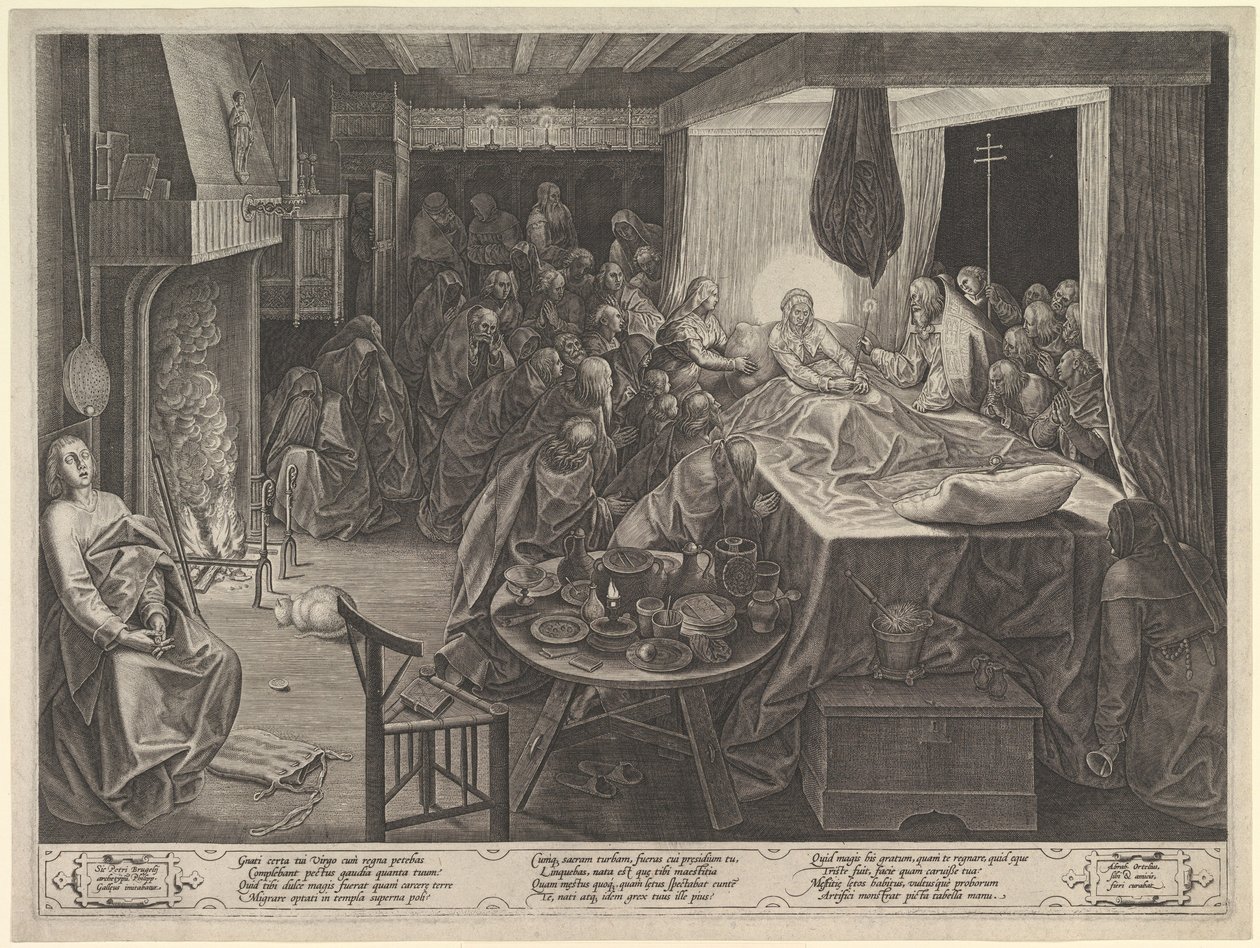 Śmierć Dziewicy, 1574. autorstwa Philip Galle