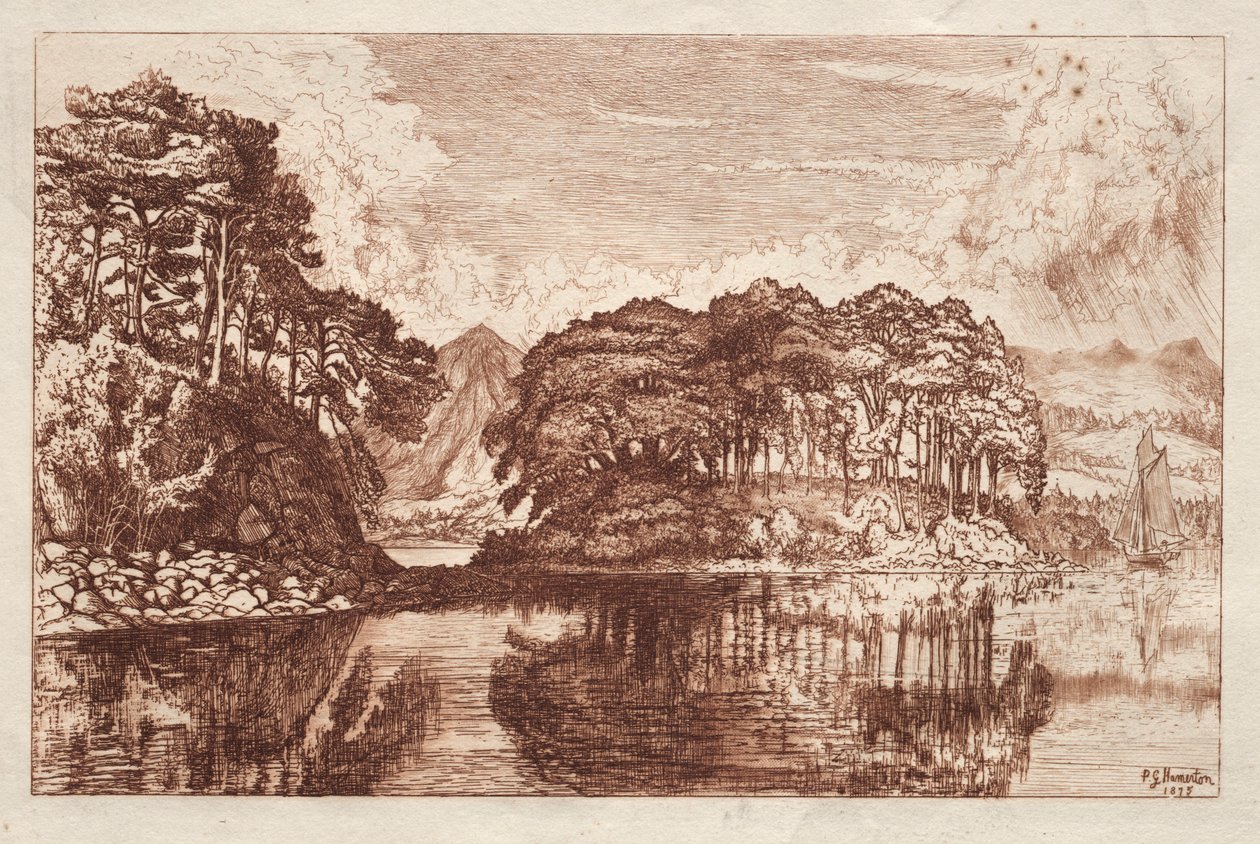 Jezioro, 1875. autorstwa Philip Gilbert Hamerton