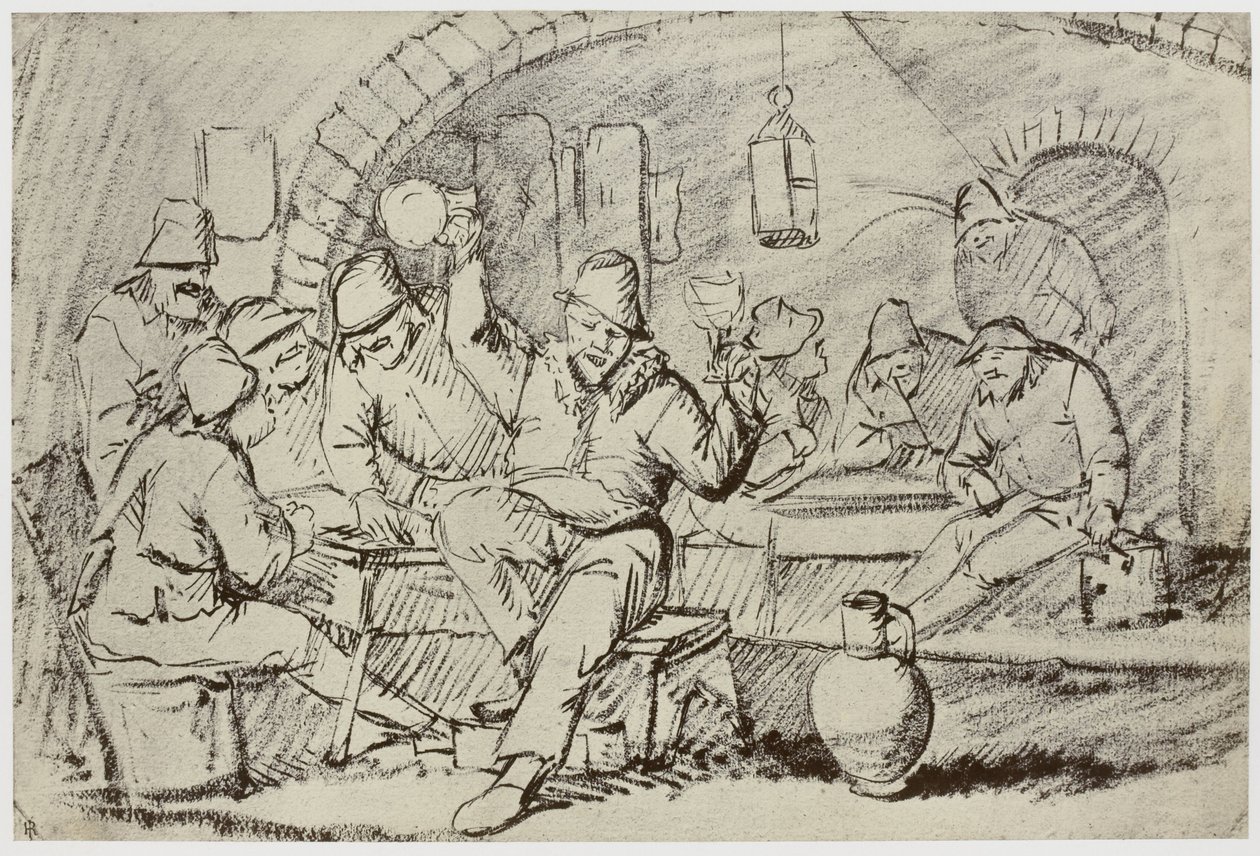 Hemskirk [Van Heemskerck?], Boors Carousing autorstwa Philip Henry Delamotte