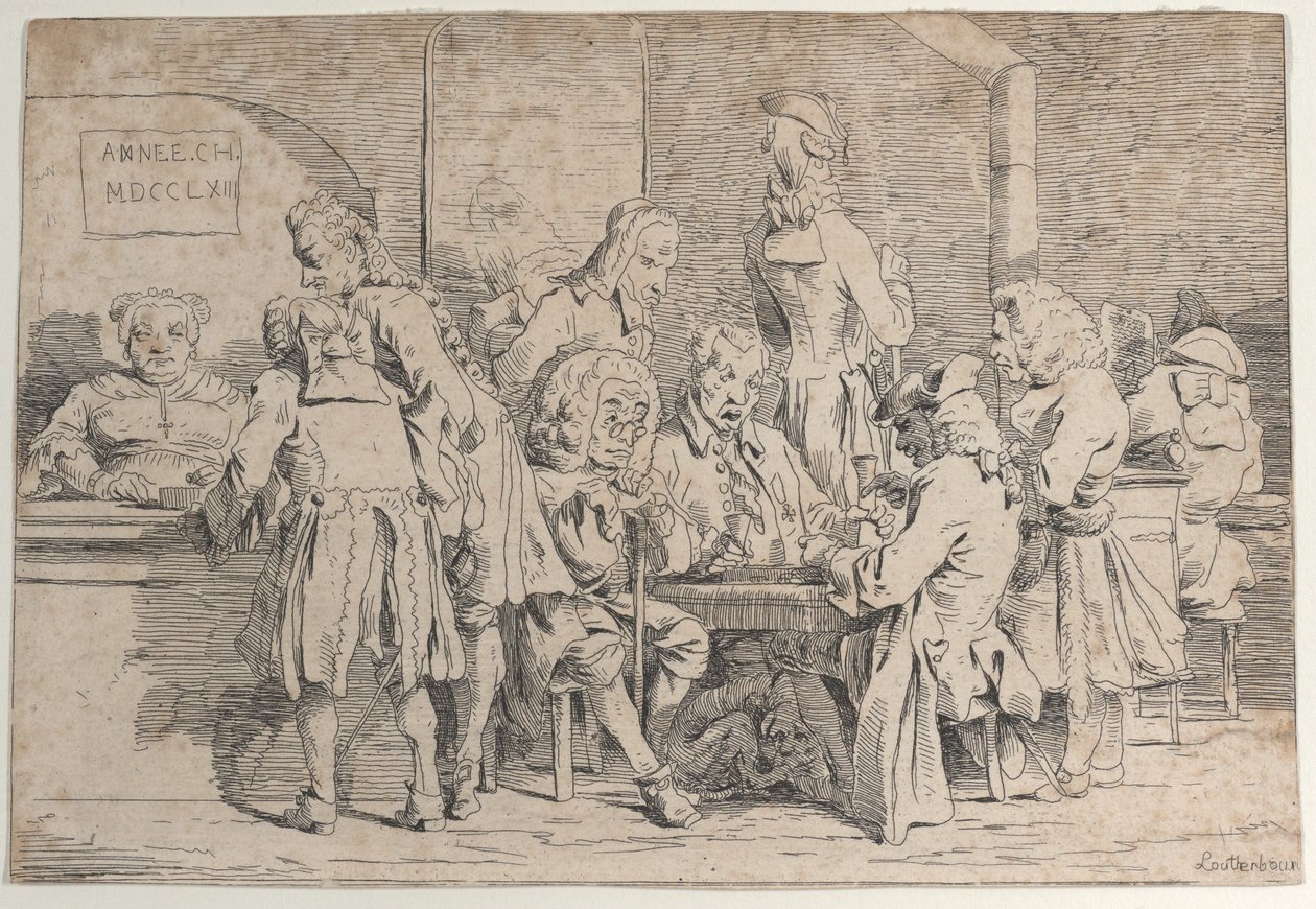 Grając Tric Trac, 1763., 1763. autorstwa Philip James de Loutherbourg