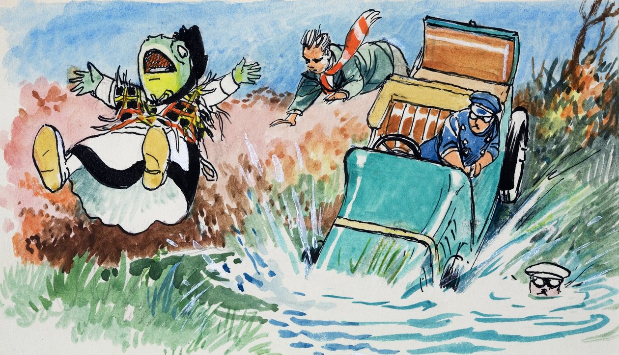 Ropucha z Toad Hall (gwasz na papierze) autorstwa Philip Mendoza