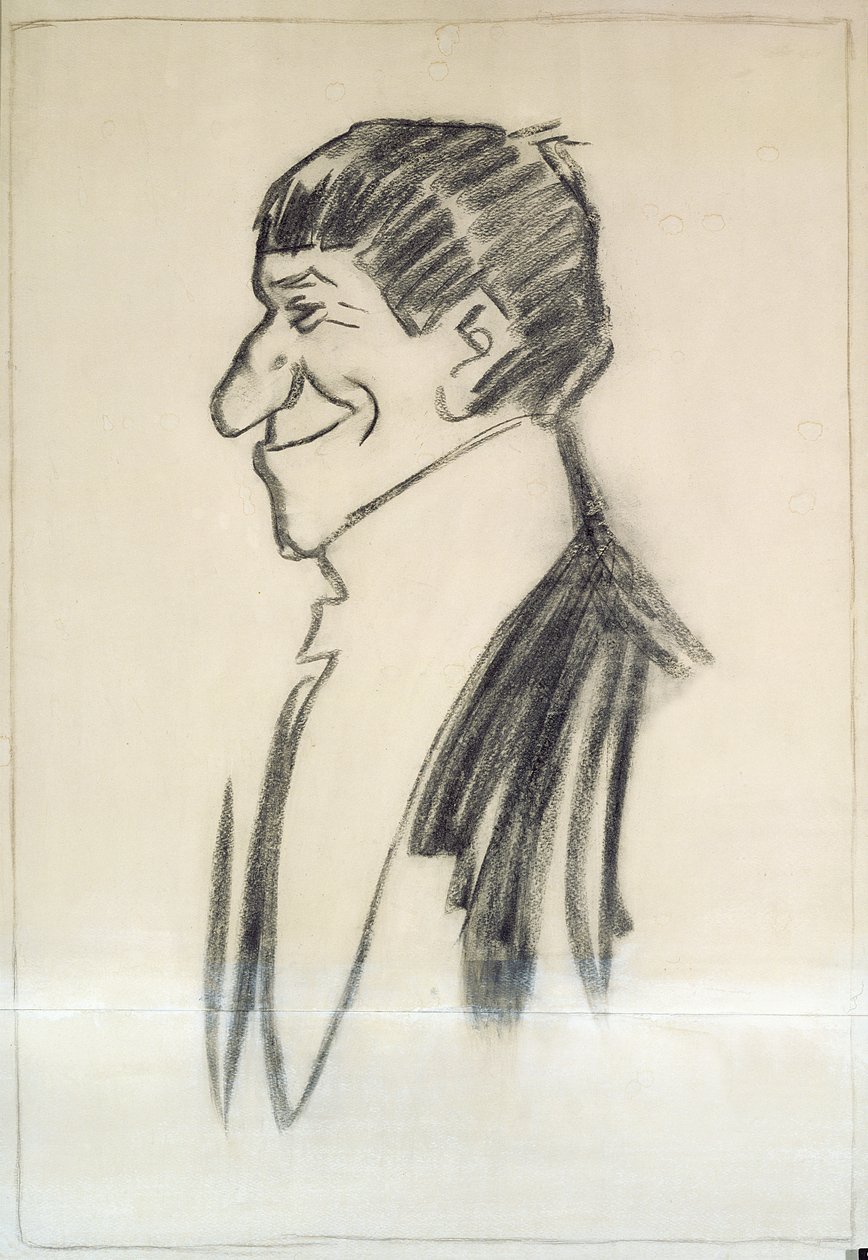 Autoportret (węgiel na papierze) autorstwa Philip William May