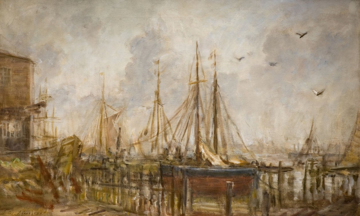 Stocznia, Shoreham, Sussex, 1926. autorstwa Philip Wilson Steer