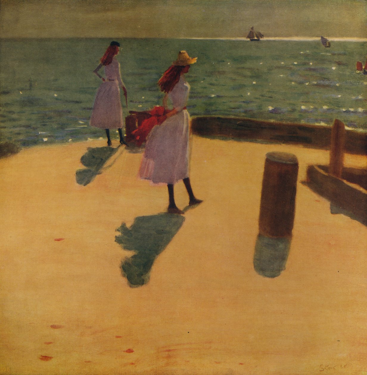 Na molo Walberswick, ok. 1887, ok. 1915 autorstwa Philip Wilson Steer