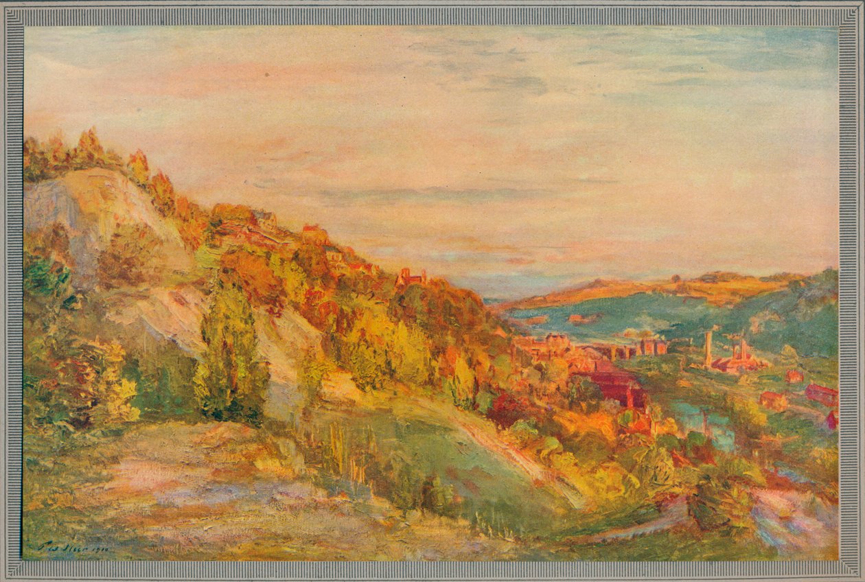 Czerwony most, Ironbridge, 1910, c1932 autorstwa Philip Wilson Steer