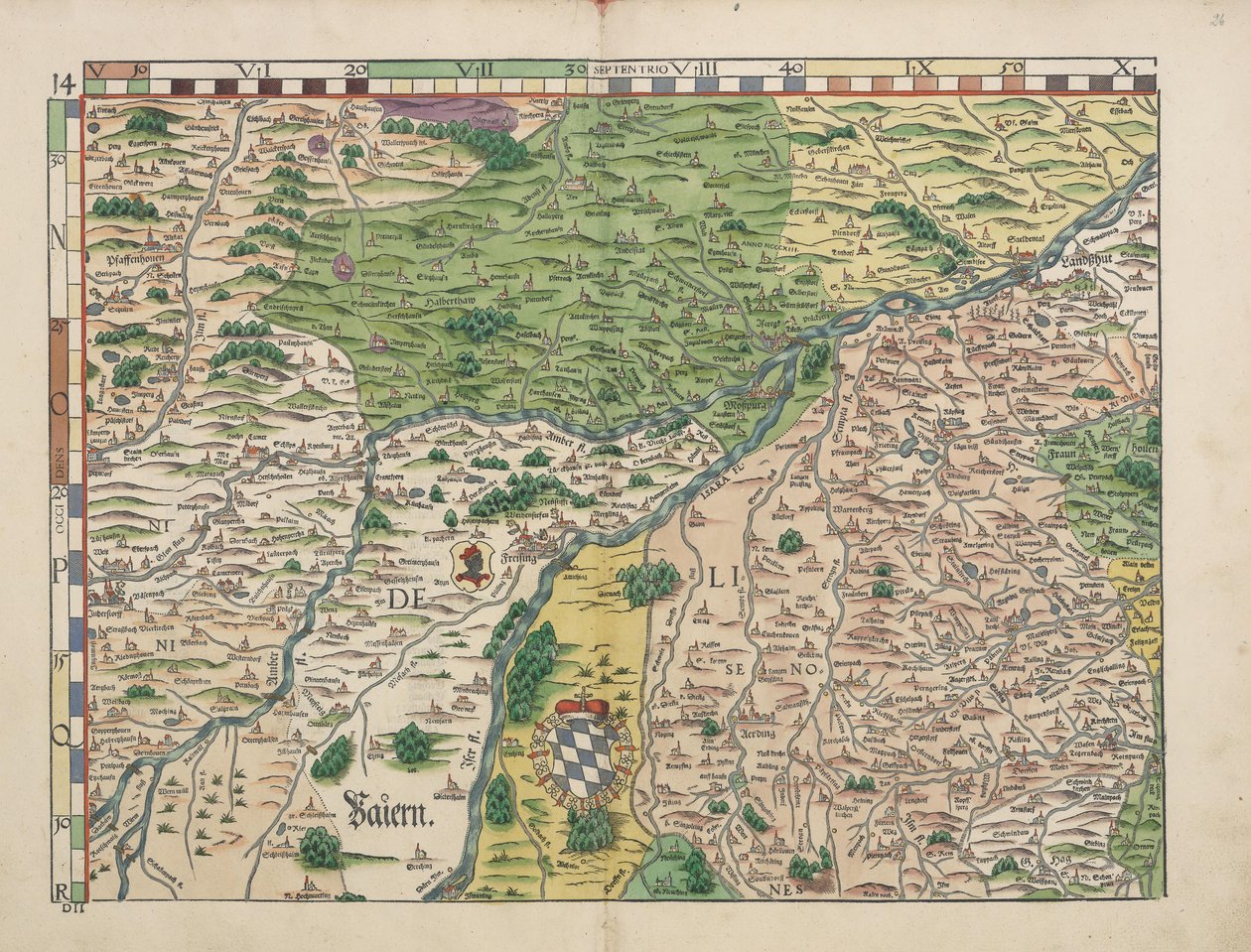 Bawarskie stoły wiejskie z 1568 r. (panel 14) autorstwa Philipp Apian