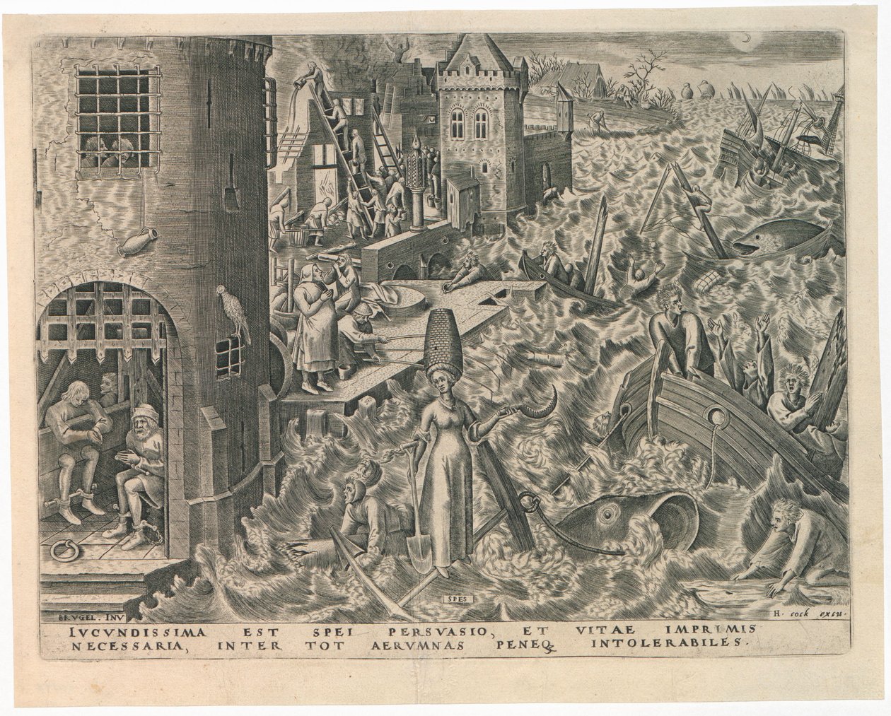 Spes Hope z Siedmiu cnót, 1559. autorstwa Philipp Galle