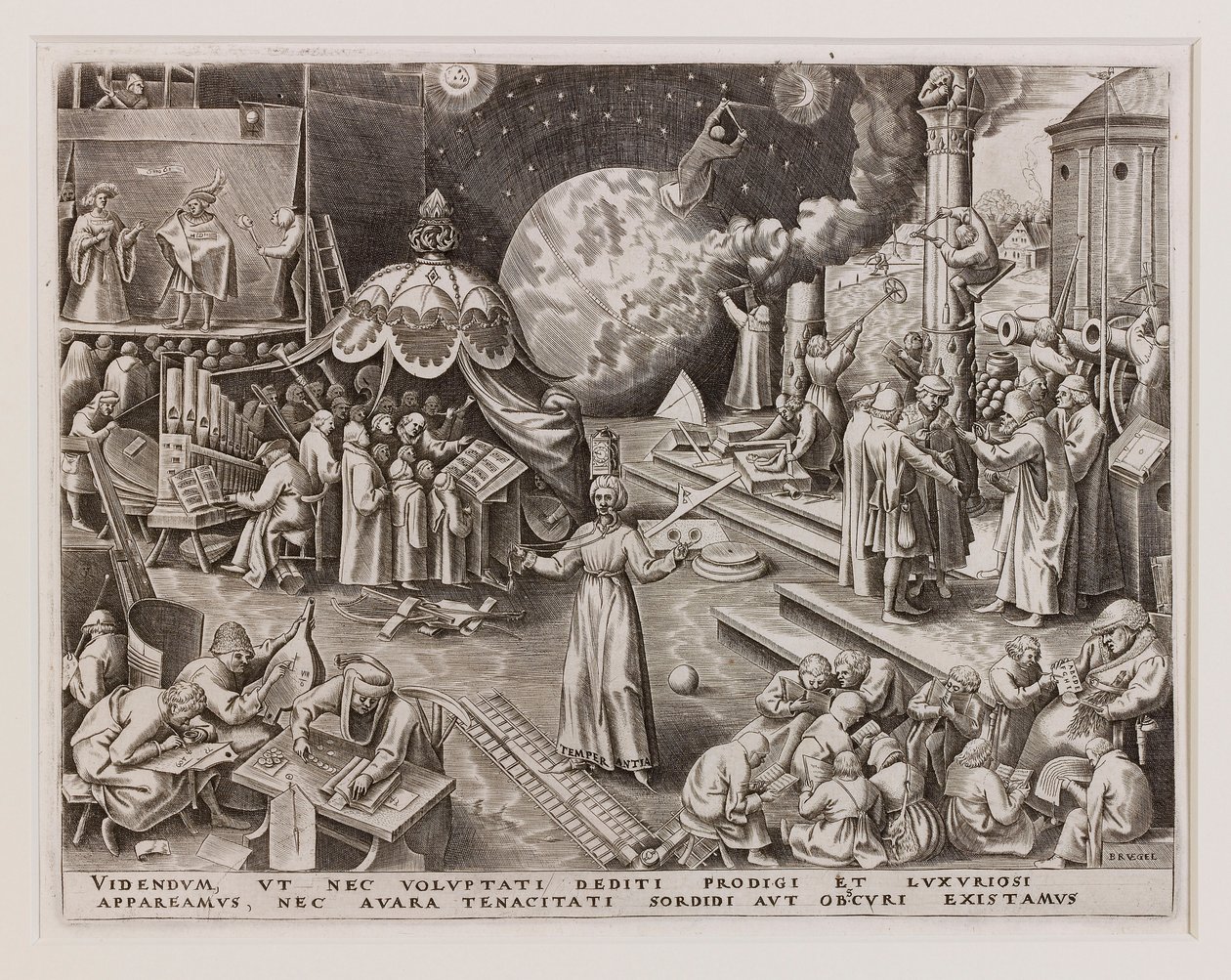 Temperantia Temperance z Siedmiu cnót, 1560. autorstwa Philipp Galle