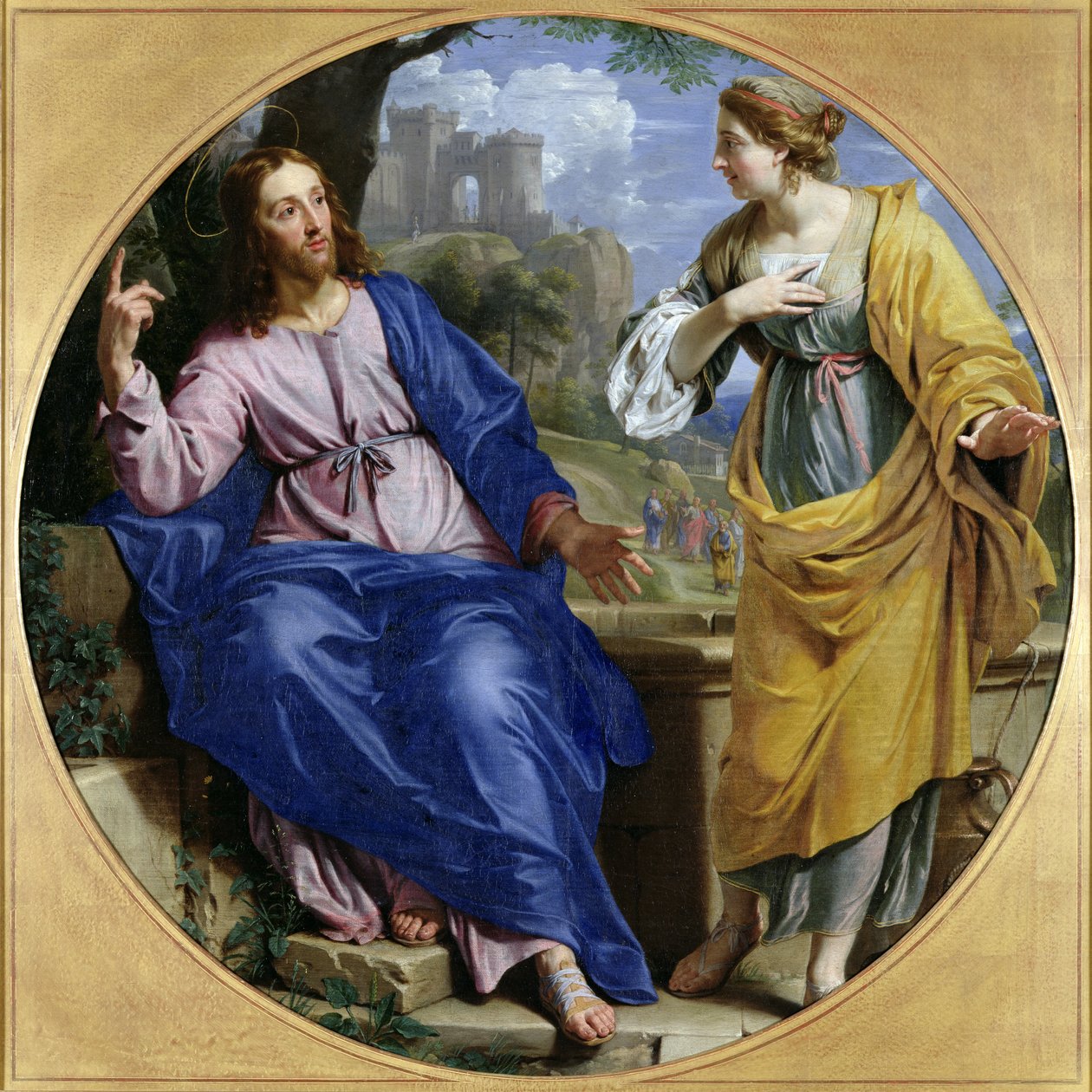 مسیح او د سمریا ښځه په څاه کې، 1648 پولی autorstwa Philippe de Champaigne