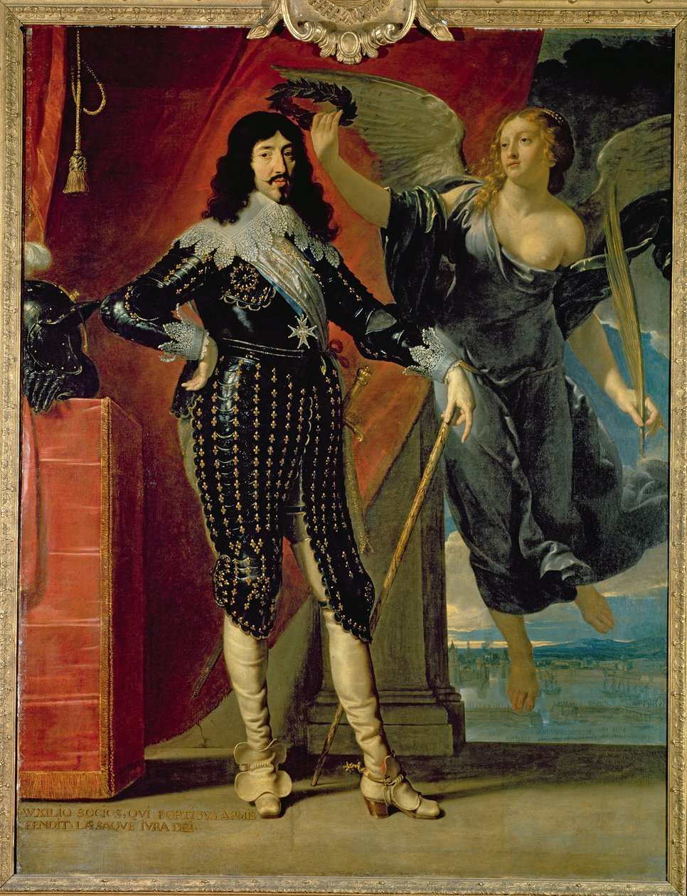 Ludwik XIII (1601-43) Koronowany Zwycięstwem, 1635 autorstwa Philippe de Champaigne