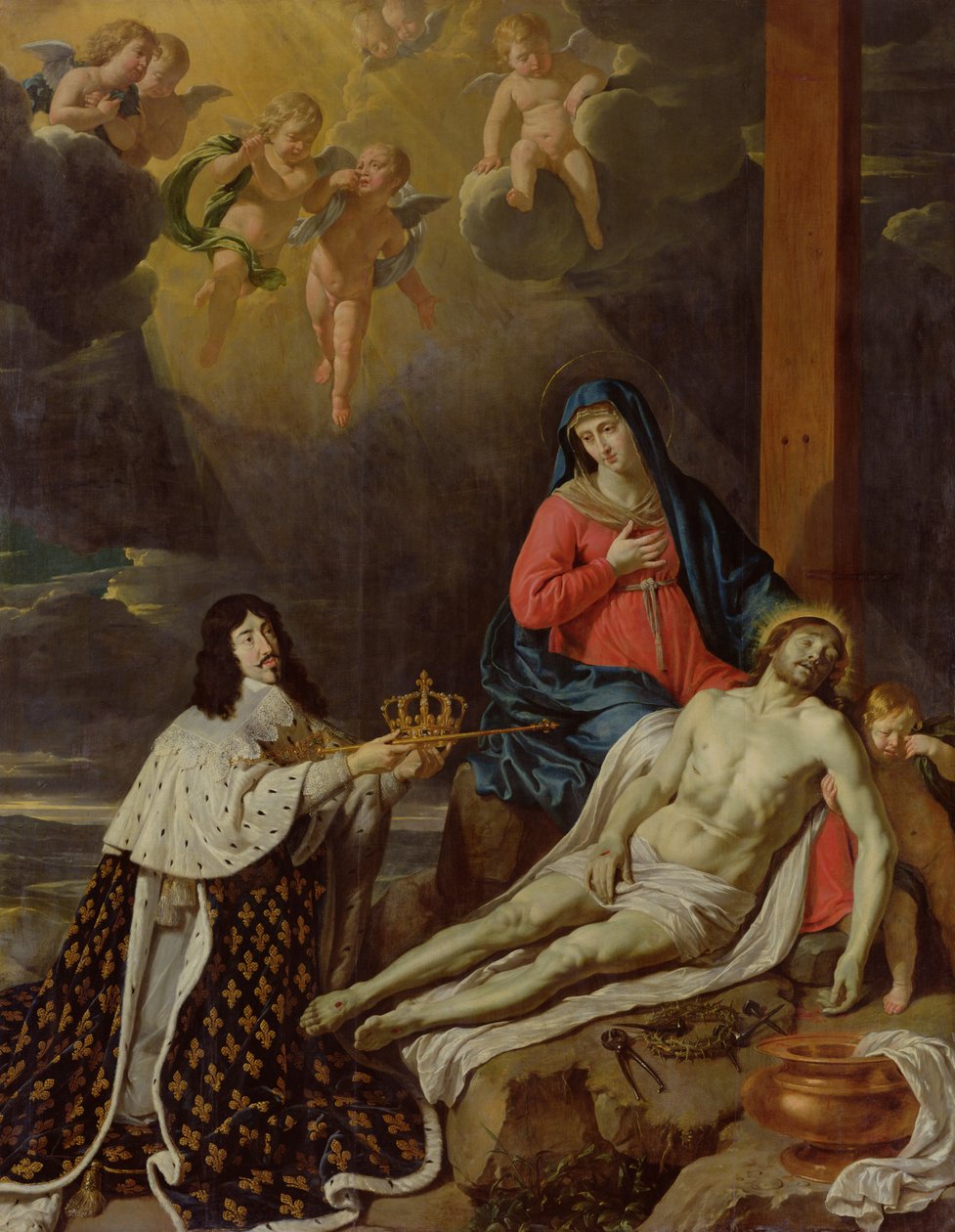 Ślub Ludwika XIII (1601-43) króla Francji i Nawarry, 1638 autorstwa Philippe de Champaigne