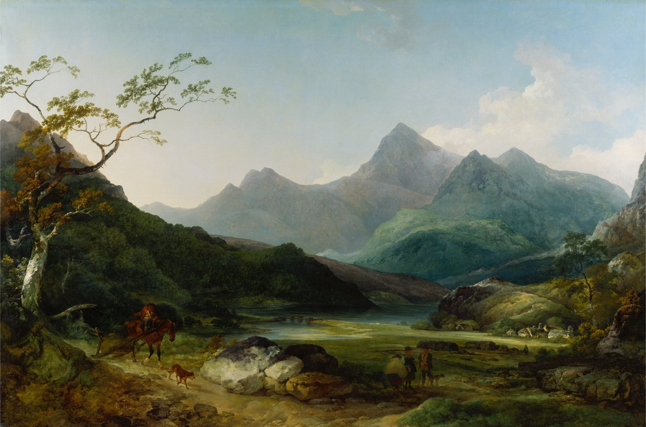 Snowdon z Capel Curig autorstwa Philippe Jacques de Loutherbourg