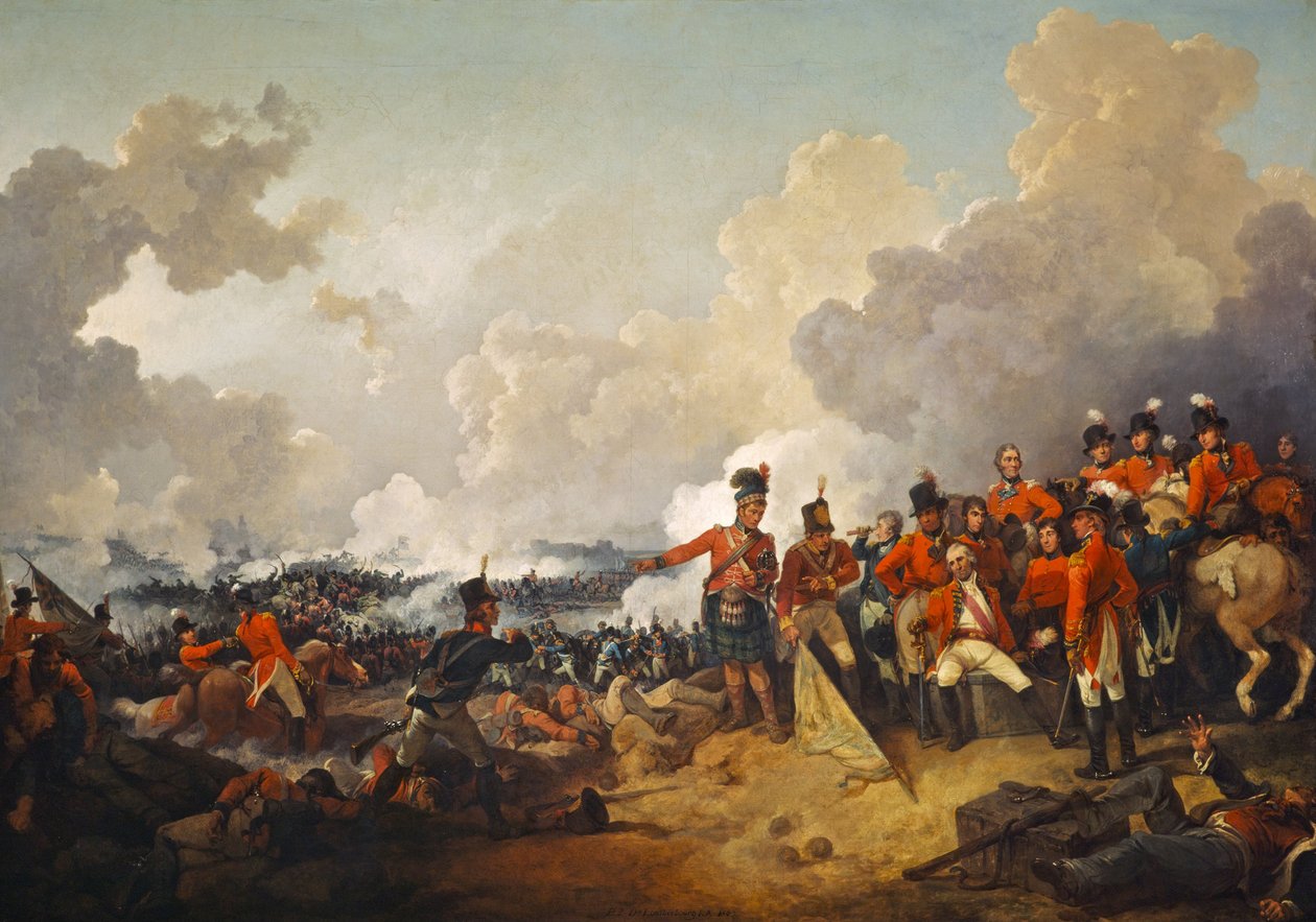 Bitwa pod Aleksandrią, 21 marca 1801 r autorstwa Philippe Jacques de Loutherbourg