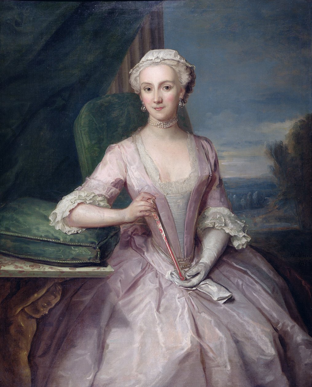 Portret pani Szekspira, 1739 autorstwa Philippe Mercier