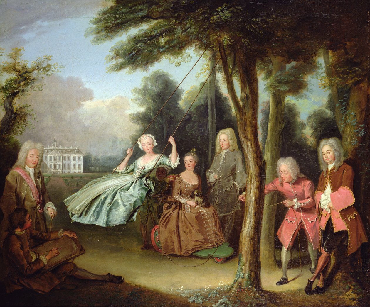 Wicehrabia Tyrconnel z rodziną ok. 1725-6 r. autorstwa Philippe Mercier