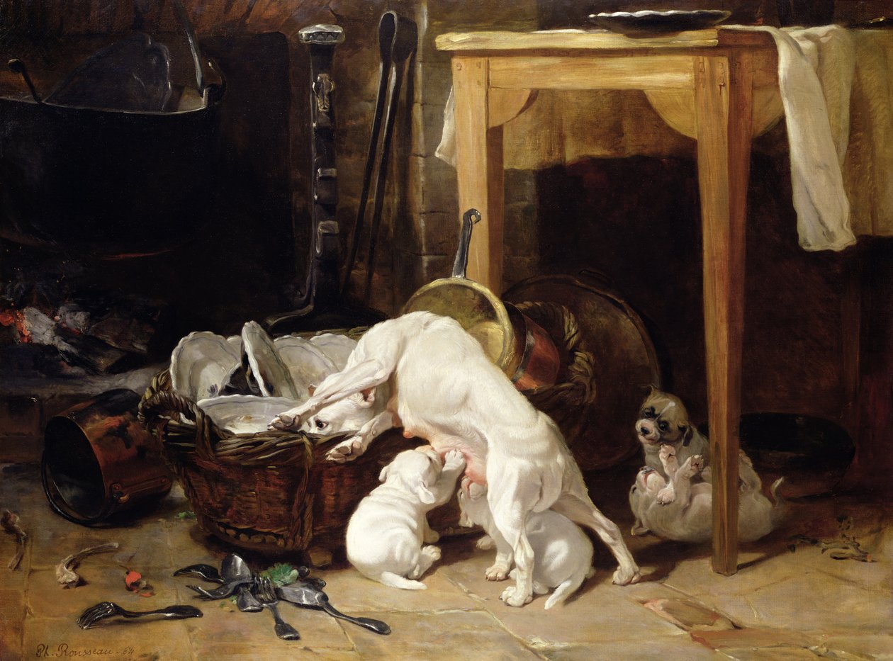 Każdy człowiek dla siebie, 1864 autorstwa Philippe Rousseau