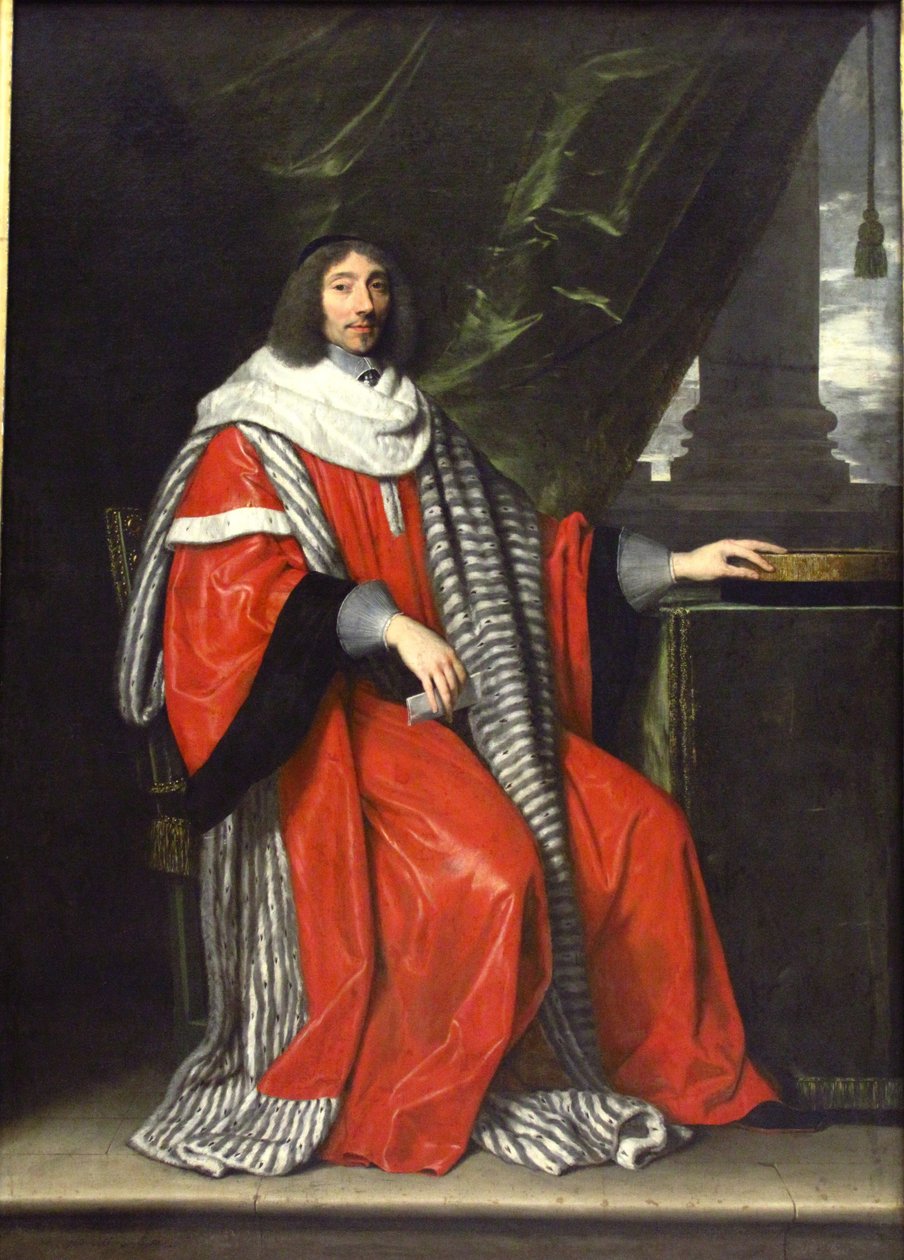 Jean-Antoine de Mesmes, przewodniczący Parlamentu Paryskiego. autorstwa Philippe de Champaigne