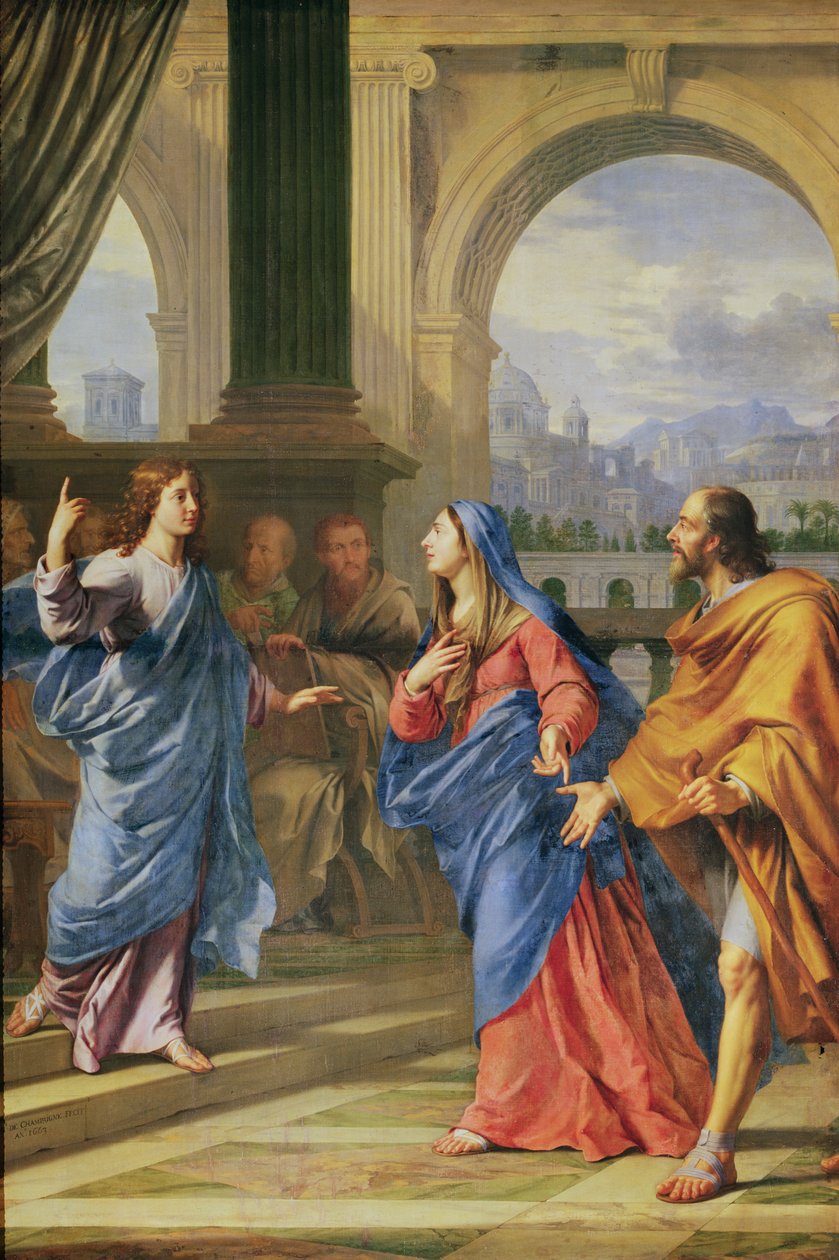 Jezus wśród lekarzy, 1663 autorstwa Philippe de Champaigne