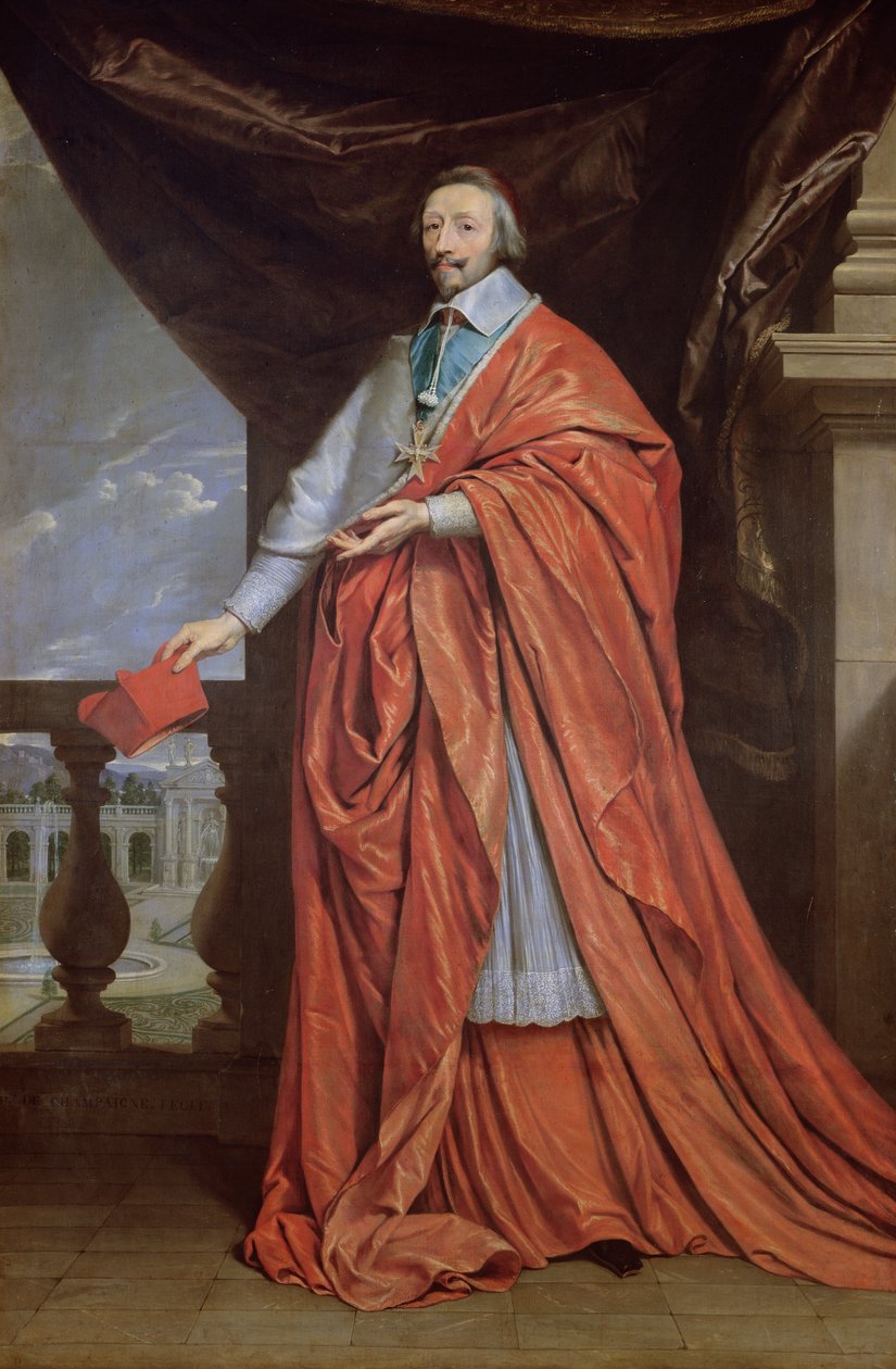 Portret Armanda-Jeana du Plessis, kardynała Richelieu (1585-1642) autorstwa Philippe de Champaigne